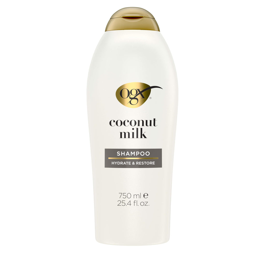 OGX Coconut Milk Shampoo - Sulfate-Free, Nourishing Hair Care for Dry or Damaged Hair