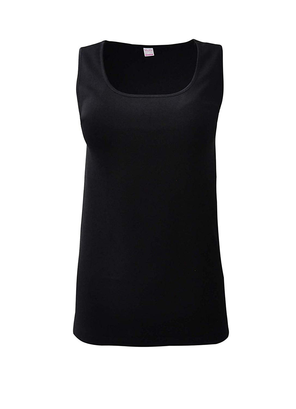 tittimitti MaRe Premium Quality 100% Brushed Cotton Women's Sleeveless Tank Top S - XXL Made in Italy — detail close-up