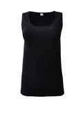 tittimitti MaRe Premium Quality 100% Brushed Cotton Women's Sleeveless Tank Top S - XXL Made in Italy — detail close-up