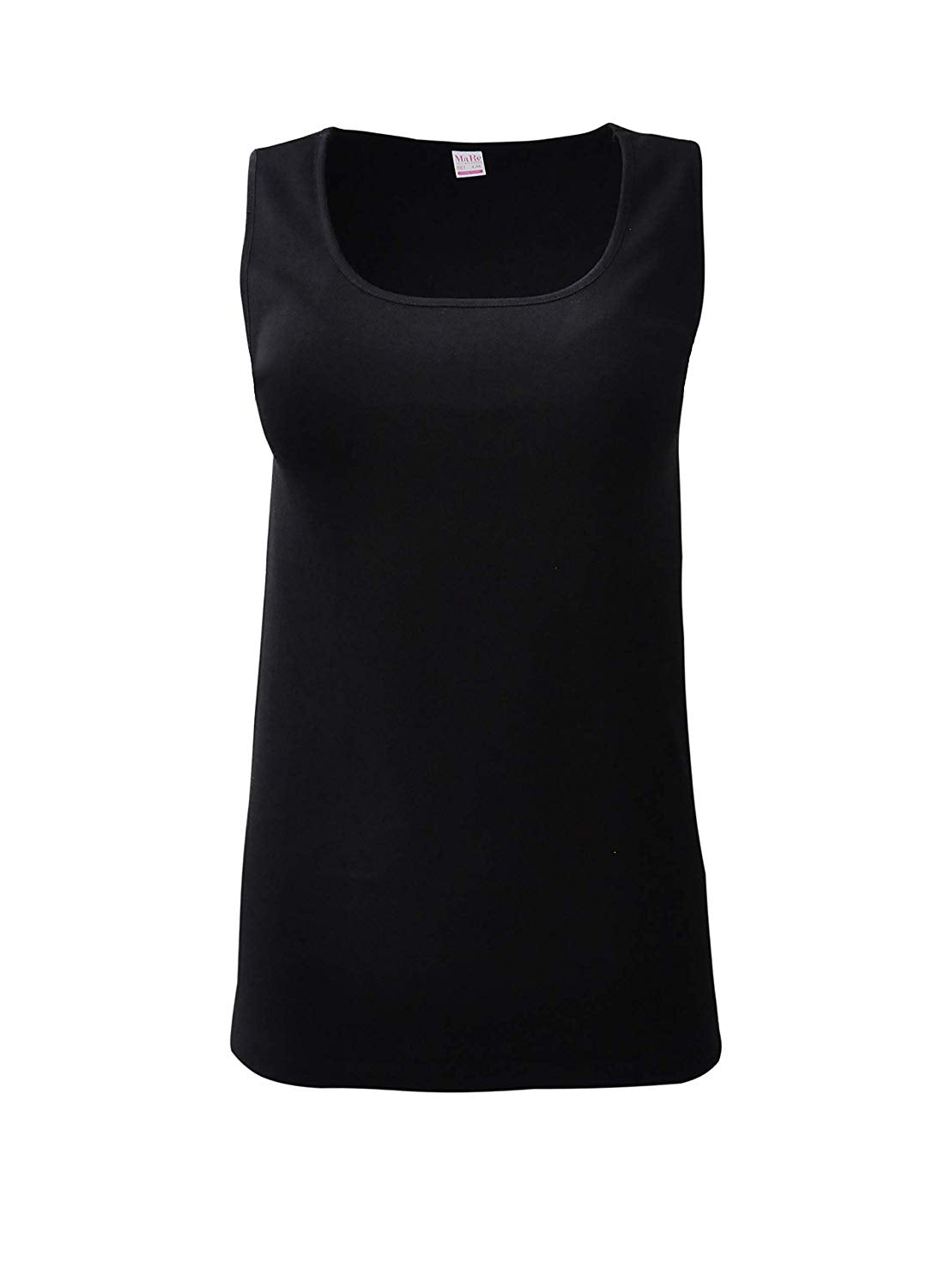 tittimitti MaRe Premium Quality 100% Brushed Cotton Women's Sleeveless Tank Top S - XXL Made in Italy — detail close-up