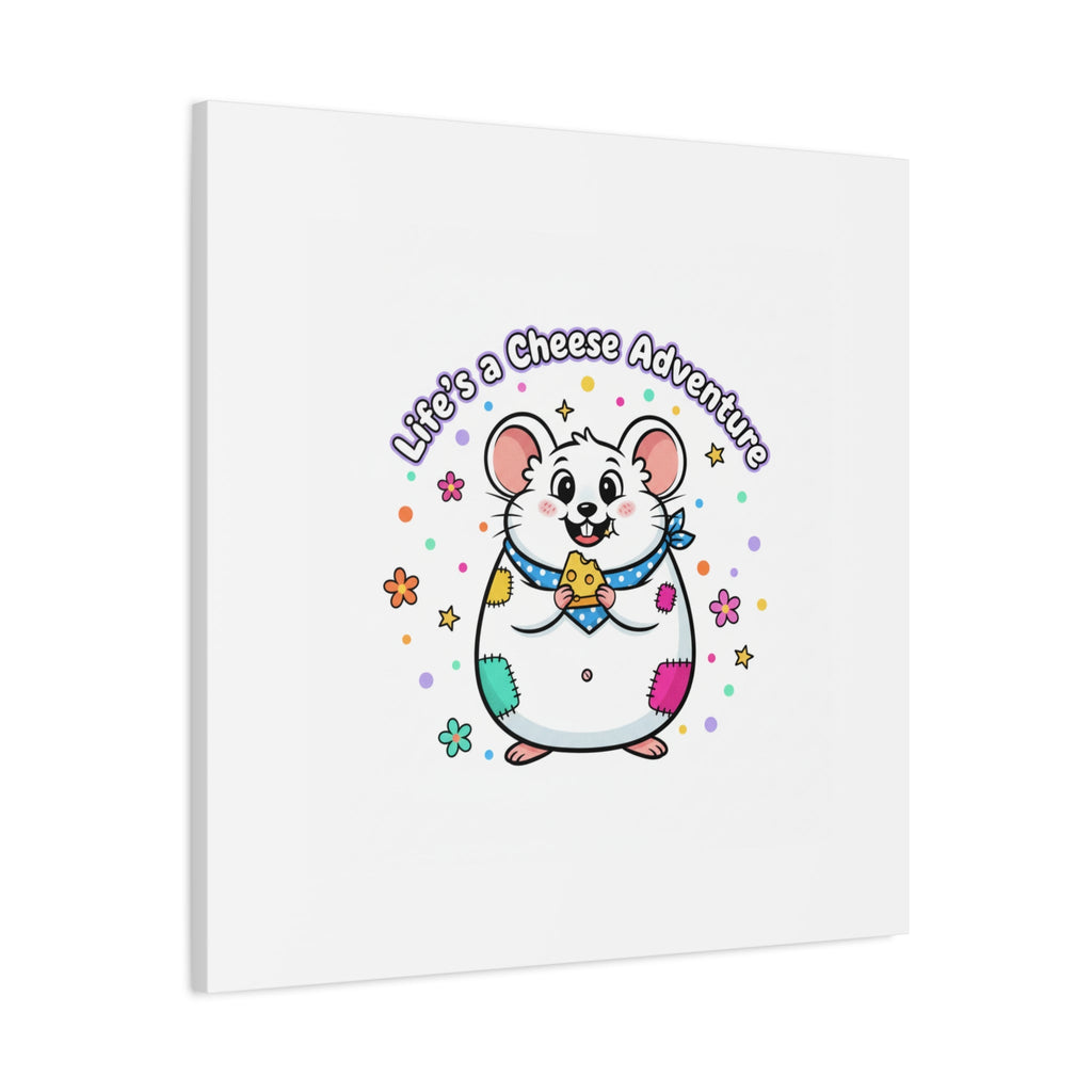 Life's a Cheese Adventure Canvas | Rodent-Core rat art print