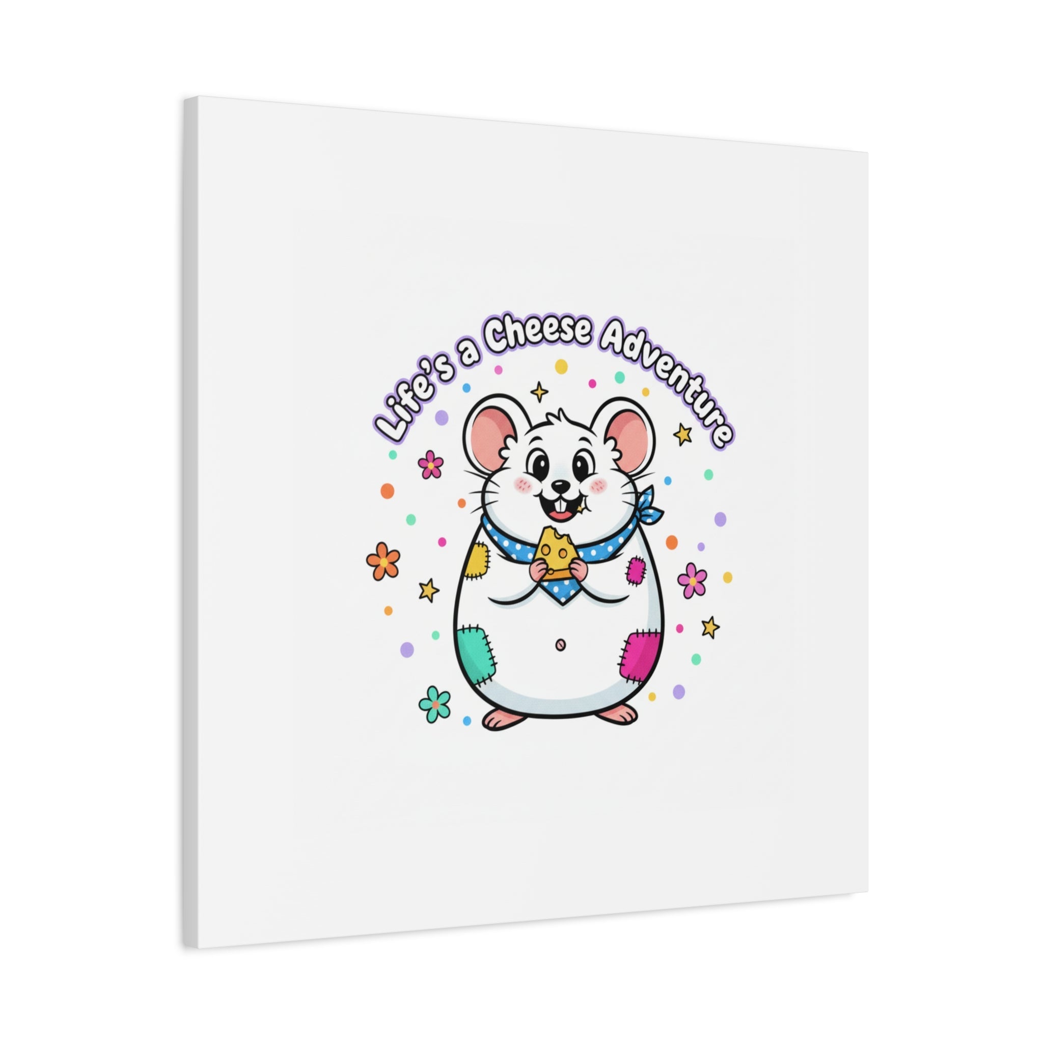 Life's a Cheese Adventure Canvas | Rodent-Core rat art print