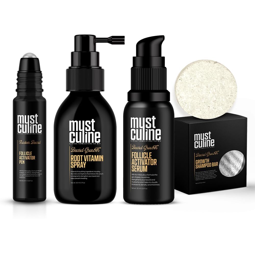 Mustculine Beard Growth Kit for Men