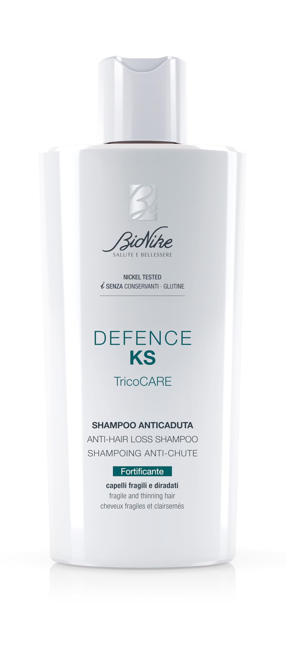 BioNike Defence KS Anti-Hair Loss Shampoo - Gentle, Biotin & Niacinamide Enriched Formula for Thinning Hair, 6.76 fl oz
