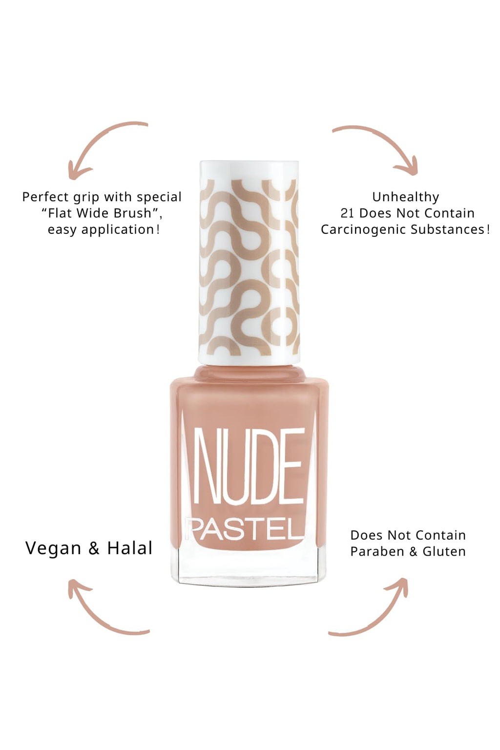 Pastel - Vegan Cruelty Free Nail Polish, Nude Color, Chemical-Free, 0.44 fl oz