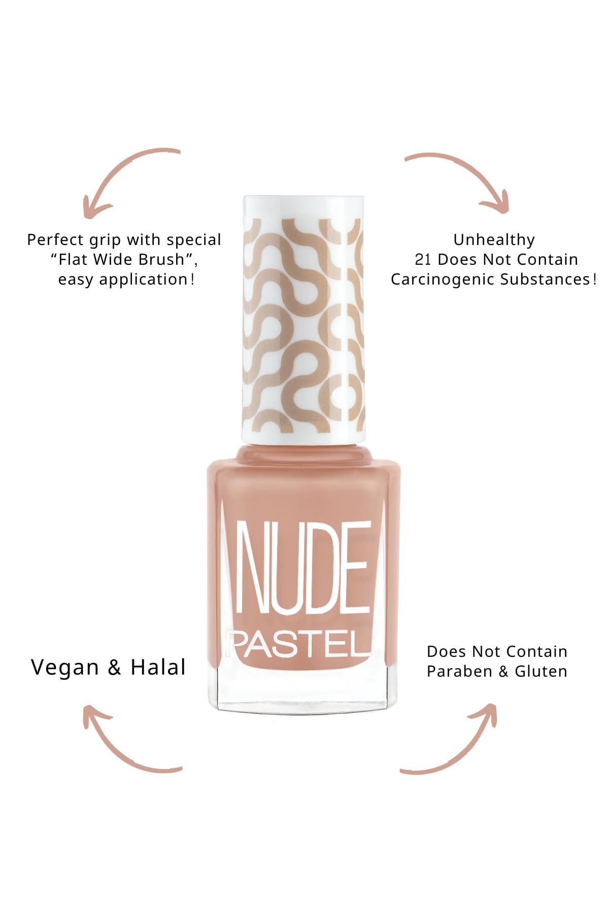 Pastel - Vegan Cruelty Free Nail Polish, Nude Color, Chemical-Free, 0.44 fl oz