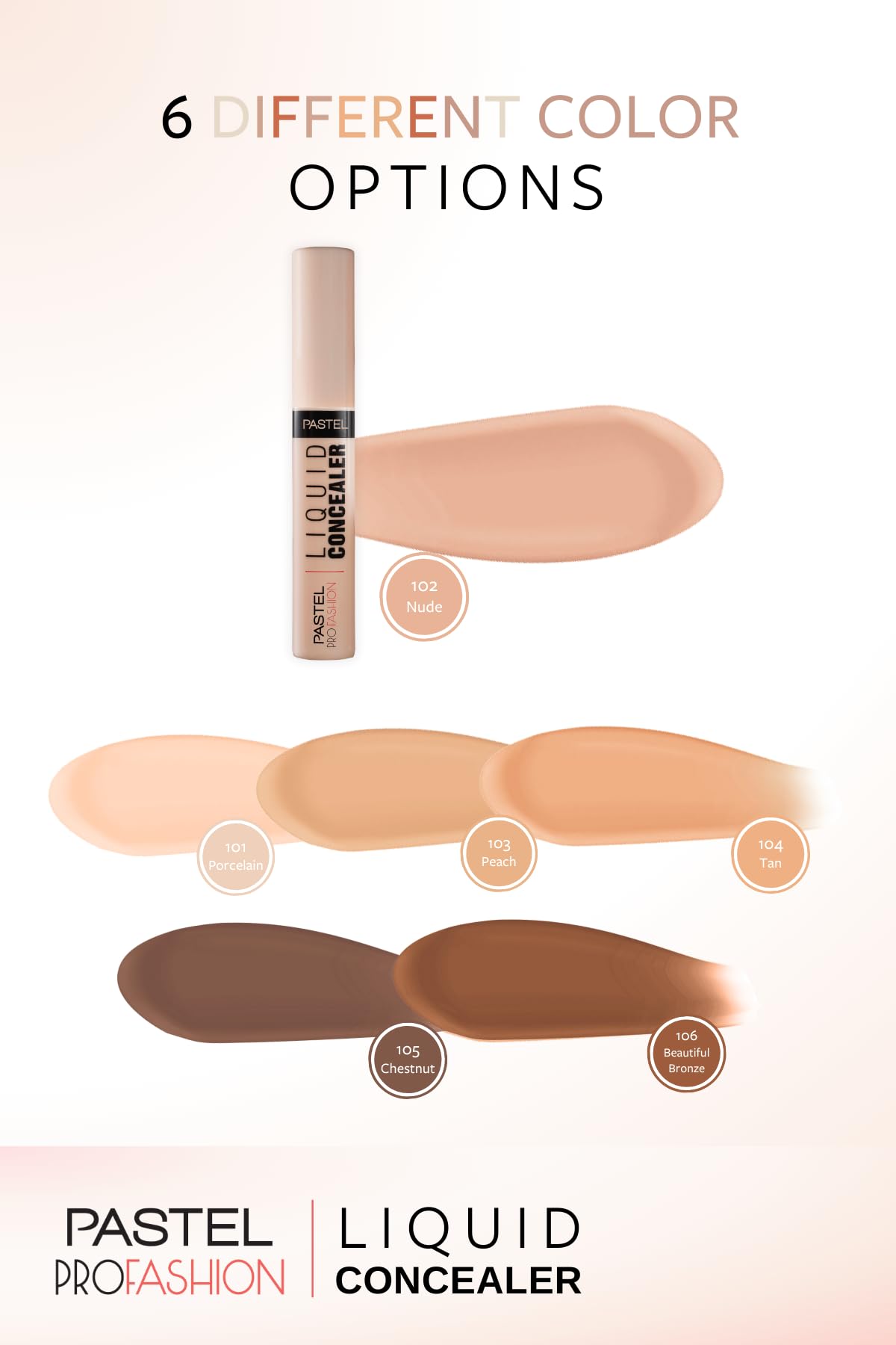Pastel Profashion Liquid Concealer 102 Nude - Matte Finish, 7ml