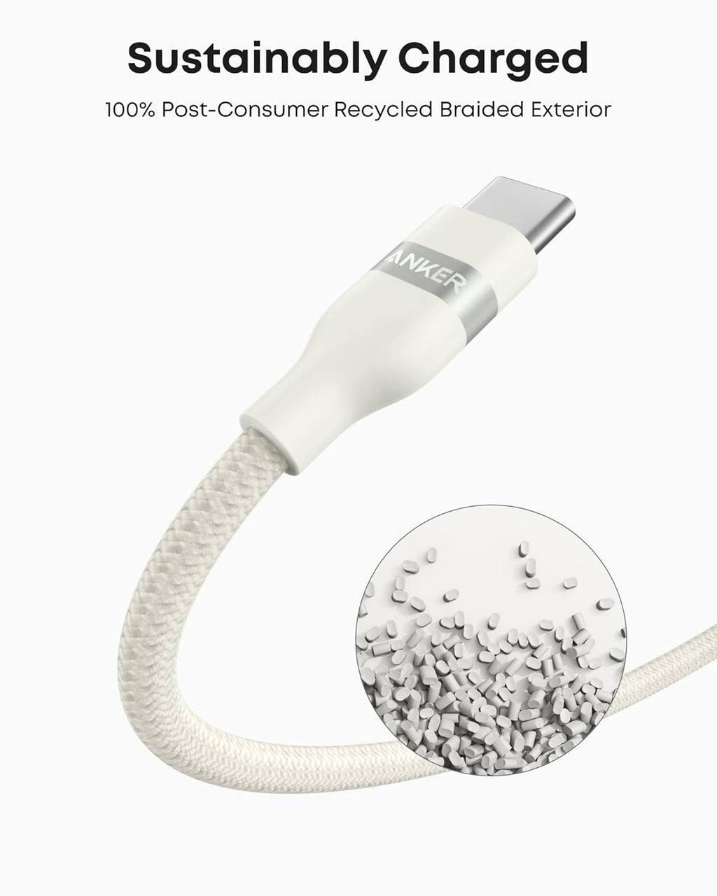 Anker USB-A to USB-C Cable (3 ft / 6 ft, Upcycled-Braided), view 19