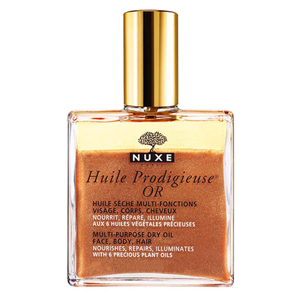 Nuxe Huile Prodigieuse OR Dry Oil for Face, Body, and Hair - Nourishing, Repairing, and Softening with Natural Ingredients