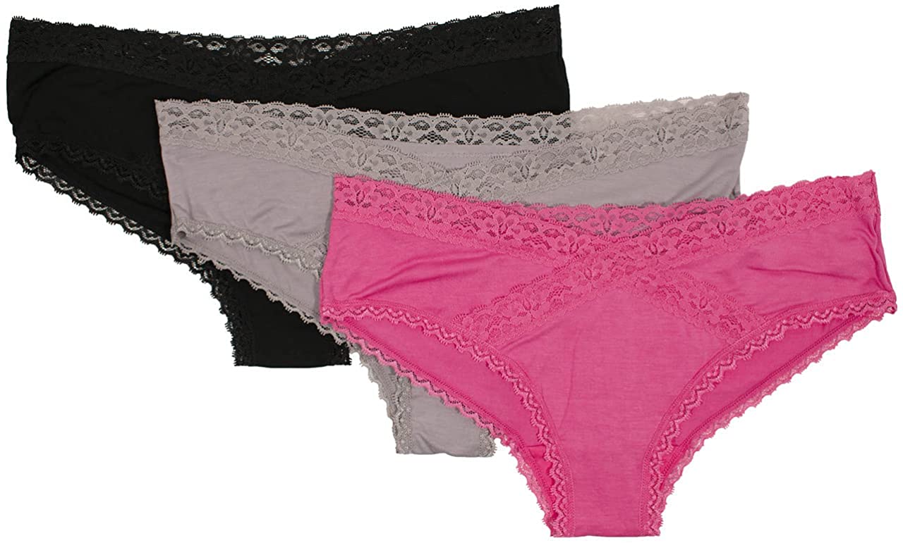 Love Libby Panties Modal Hipster featuring Crossed Lace Trim — packaging
