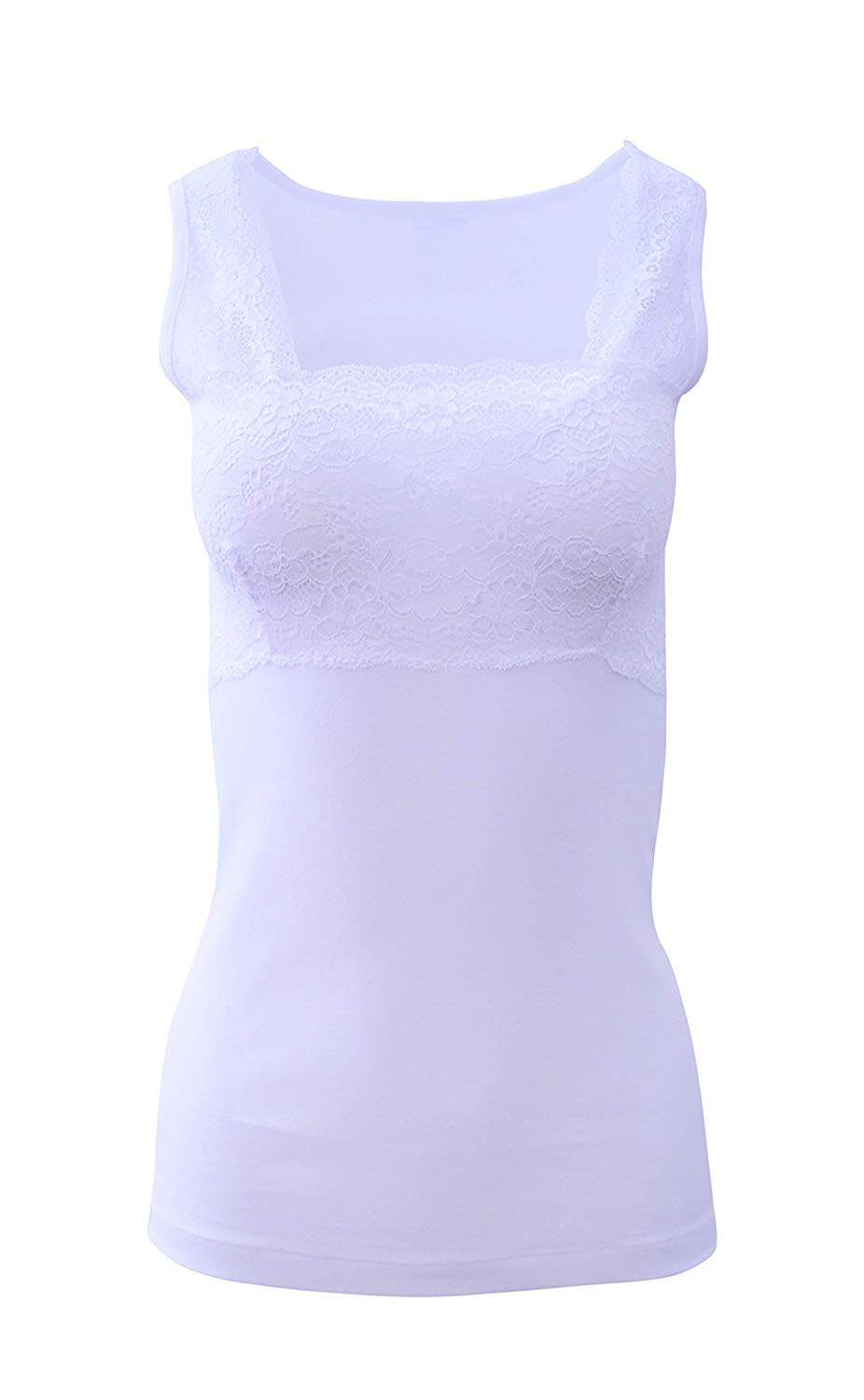 tittimitti Mare Luxury 100% Mako Cotton Women's Lace-Trimmed Tank Top. Proudly Made in Italy (263) — lifestyle context