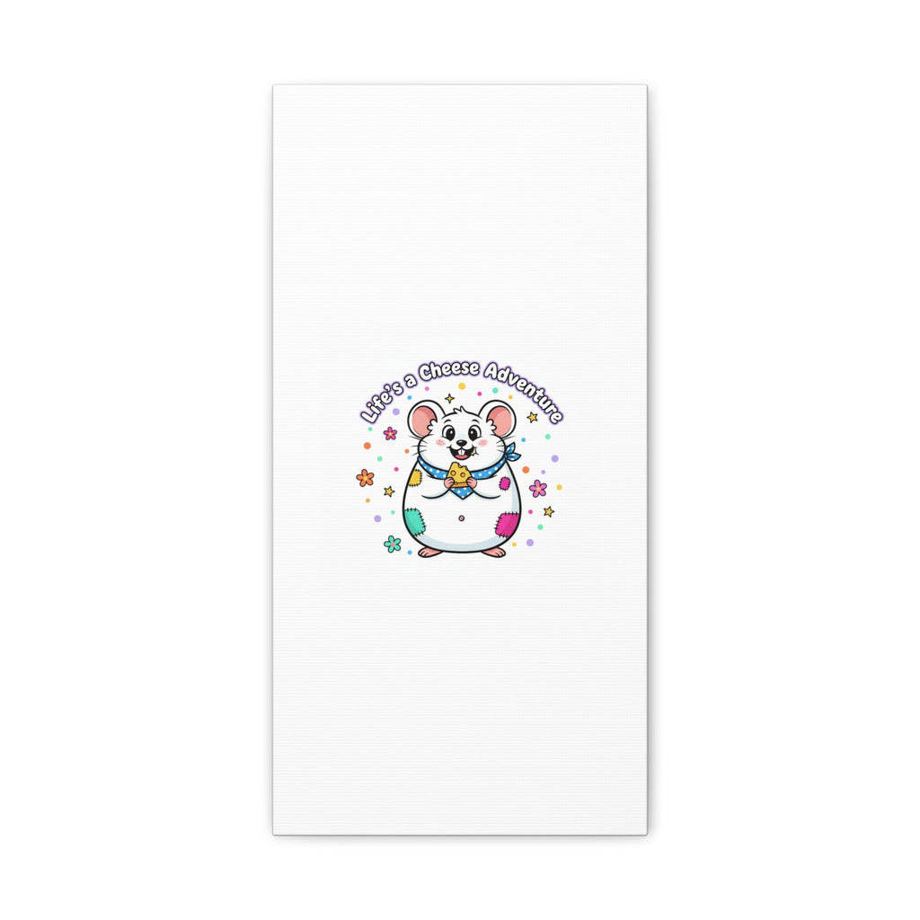 Life's a Cheese Adventure Canvas | Rodent-Core rat art print