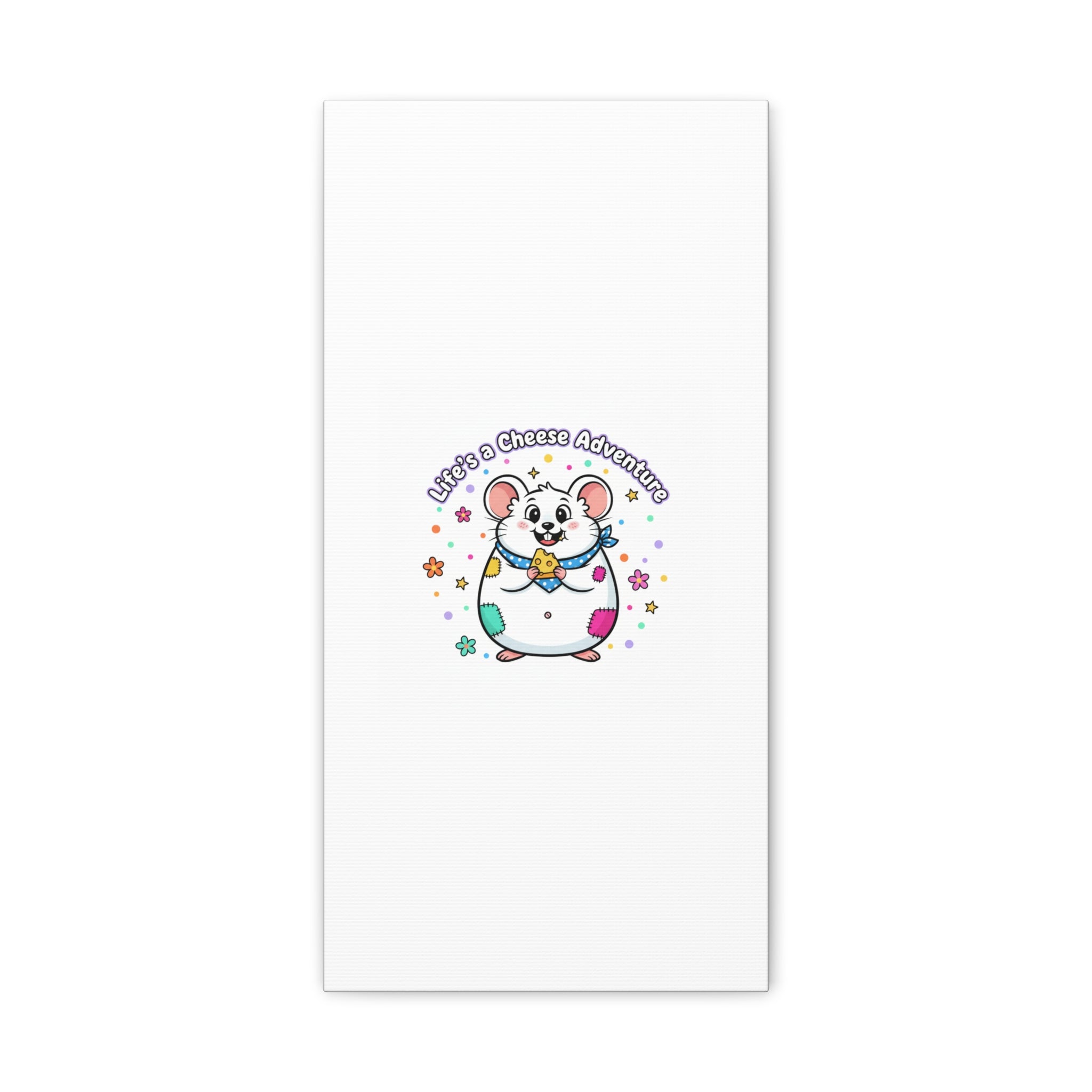 Life's a Cheese Adventure Canvas | Rodent-Core rat art print