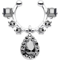 BodyCandy Black Gem Silhouette Dangle Clip On Septum — main product shot