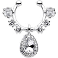 BodyCandy Clear Gem Silhouette Dangle Clip On Septum — main product shot