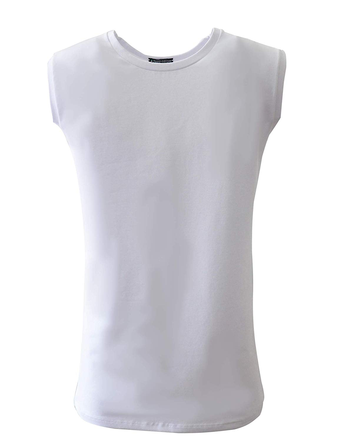 tittimitti BASIC COTTON Free Spirit Premium Quality Cotton Men's Sleeveless Tank Top. Proudly Made in Italy (988) — side view