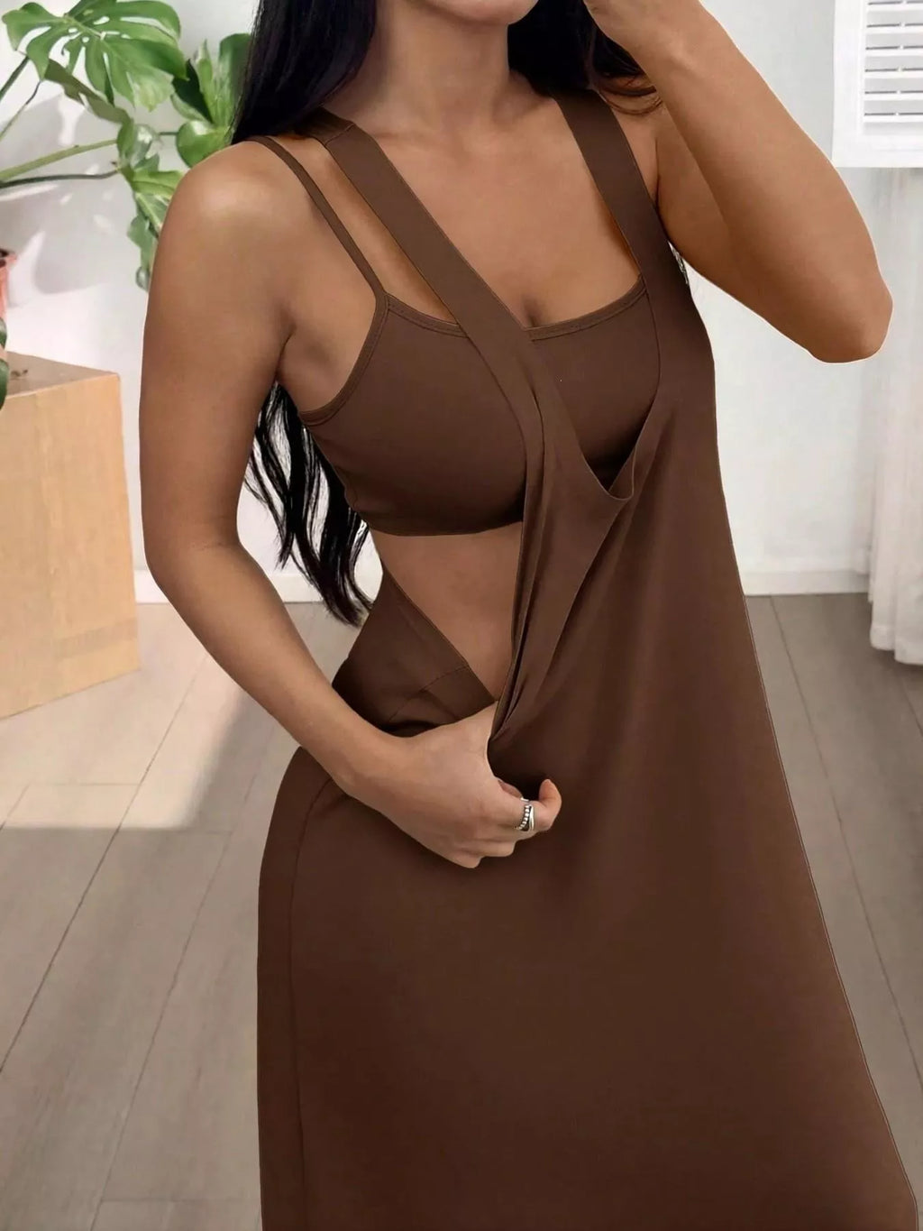 Scoop Neck Cami and Maxi Dress Set