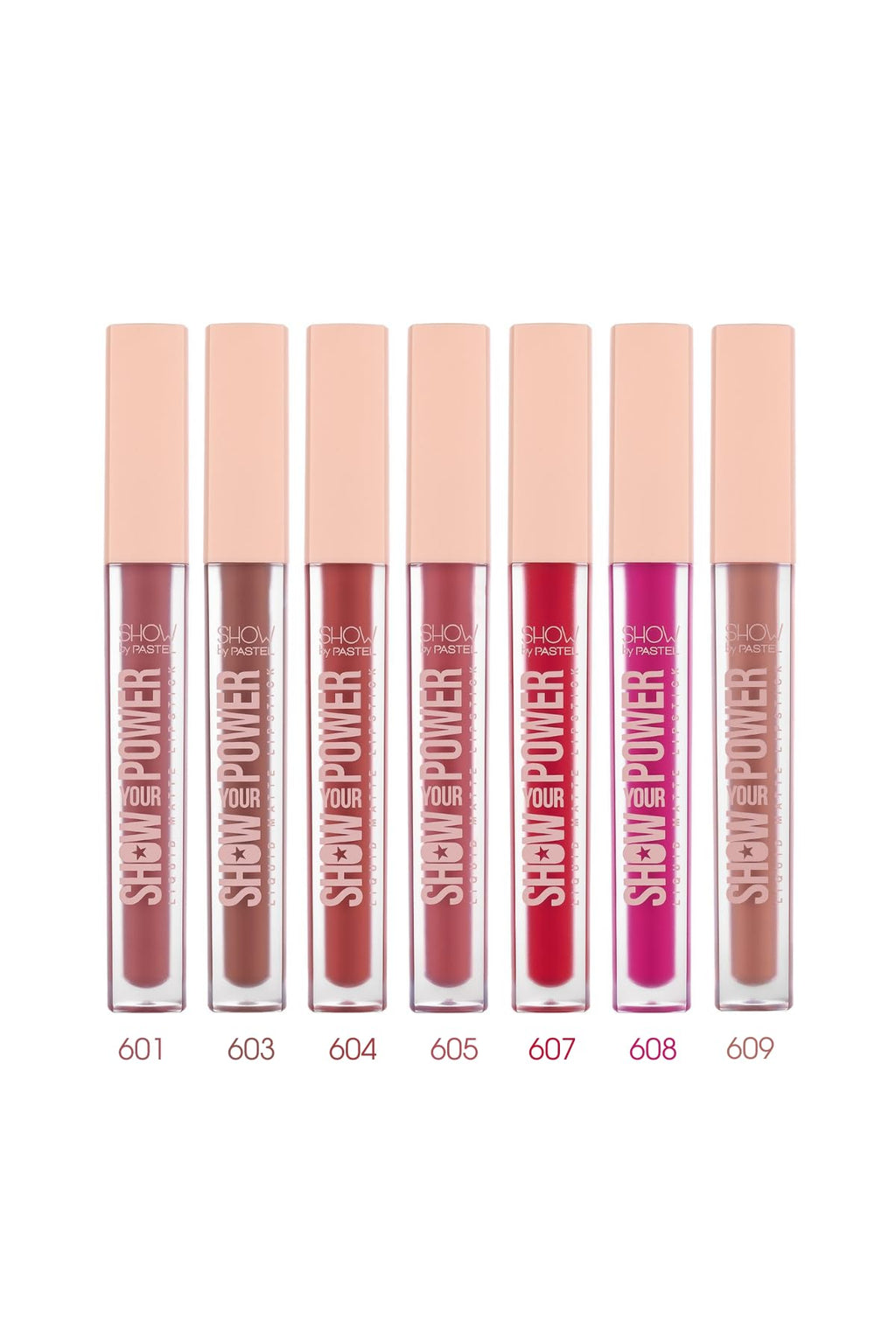 Pastel Show Your Power Liquid Matte Lipstick 601 - Long-Lasting Vegan Matte Lipstick with Precise Applicator