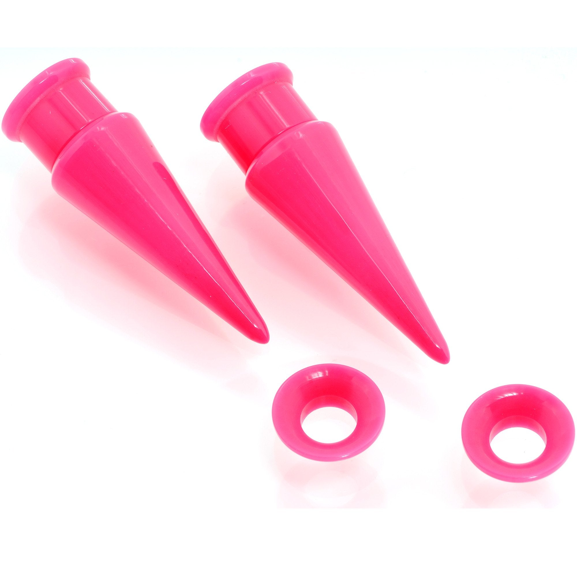 BodyCandy Pink 2 in 1 Interchangeable Screw Fit Plug and Taper Set — back view