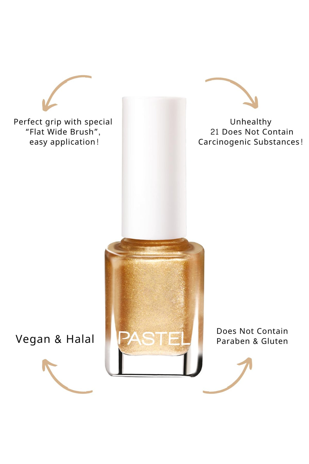 Pastel Vegan Nail Polish - Cruelty Free, Toxic-Free, Dense Covering - 13ml