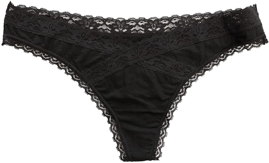 Love Libby Panties Modal Thong featuring Crossed Lace Trim — packaging