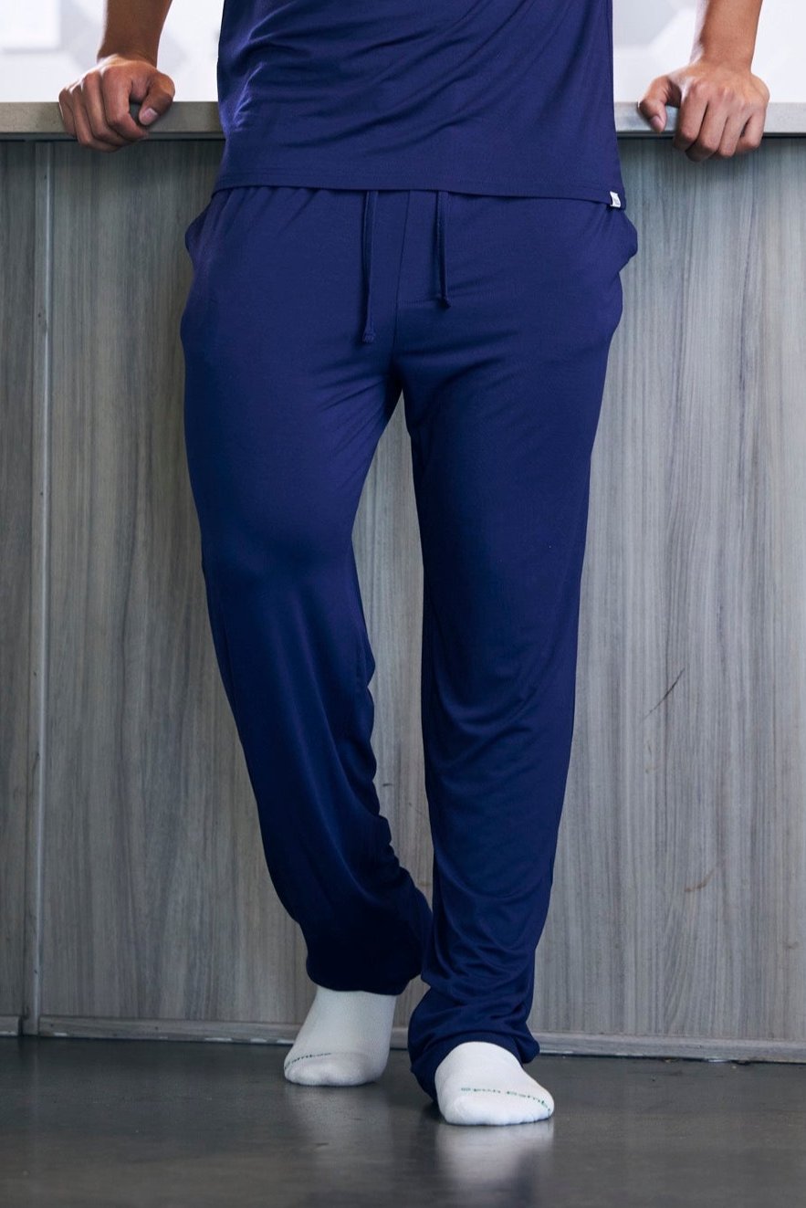 Spun Bamboo Men's Soft Bamboo Lounge Pajama Pants — lifestyle context