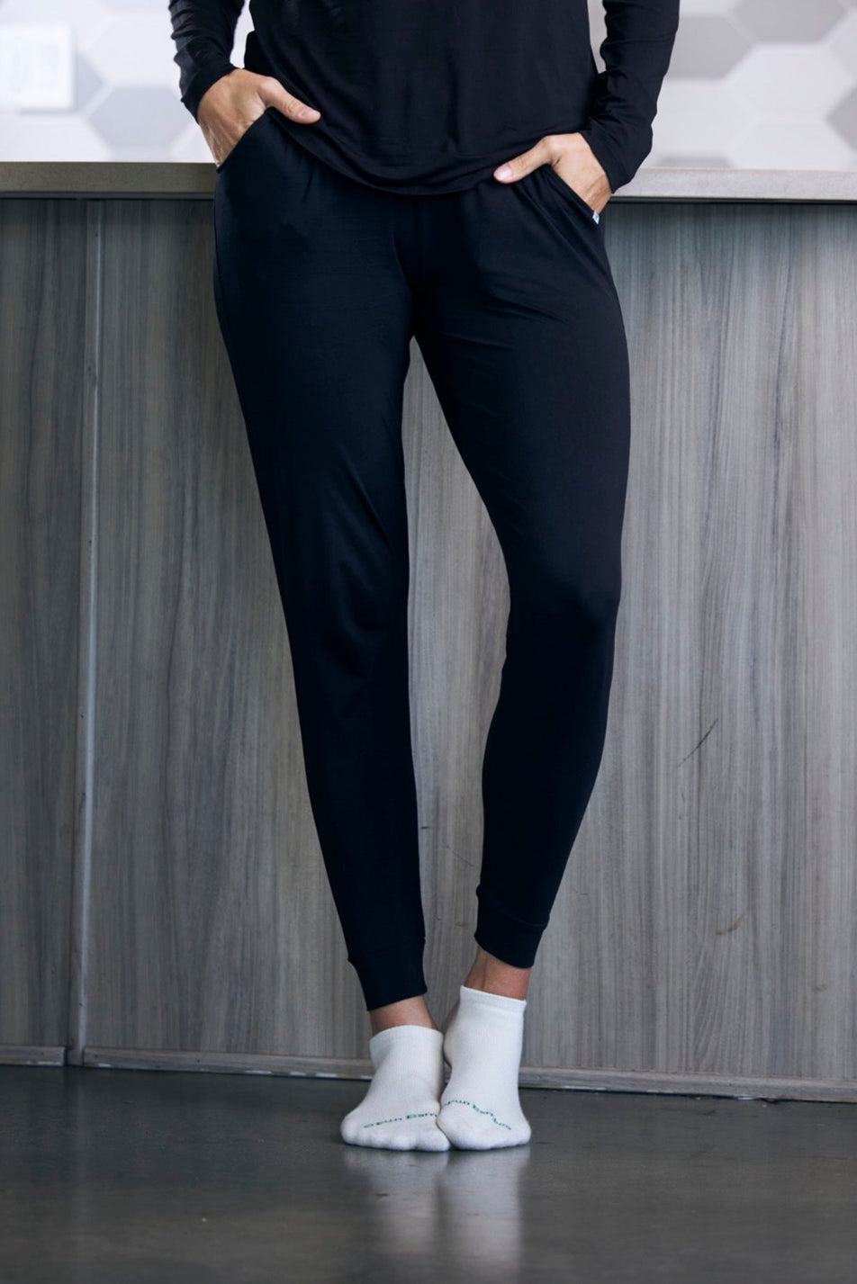 Spun Bamboo Women's Bamboo Lounge Jogger Pants — side view