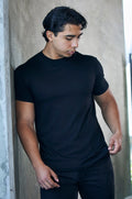 Spun Bamboo The Original Men's Bamboo Viscose/Organic Cotton Short Sleeve T-Shirt - Classic Cut — detail close-up
