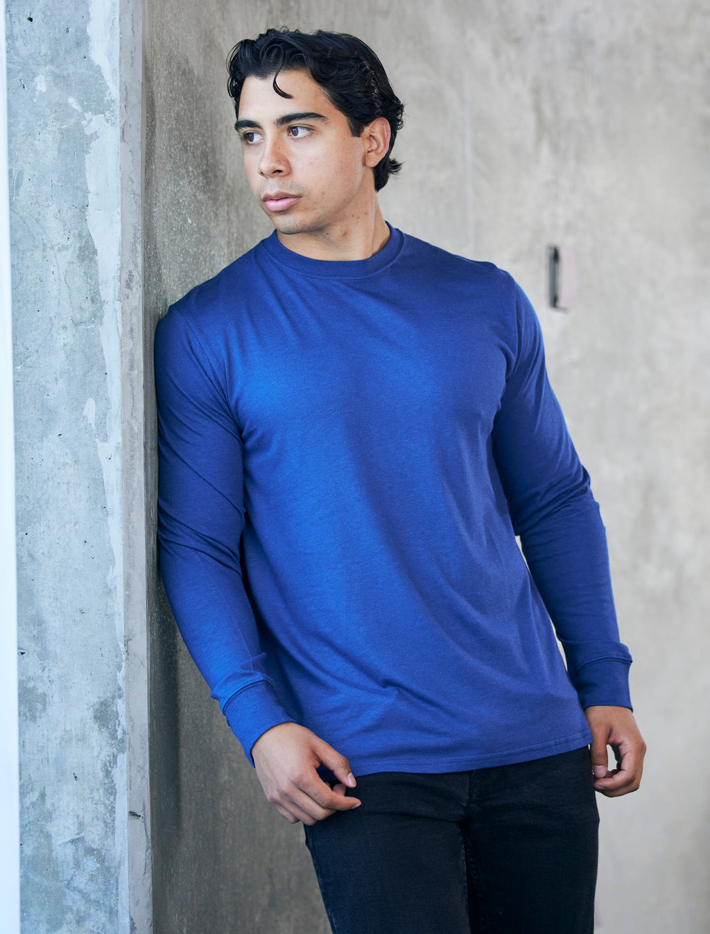 Spun Bamboo Men's Bamboo Viscose/Organic Cotton Long Sleeve T-Shirt — main product shot
