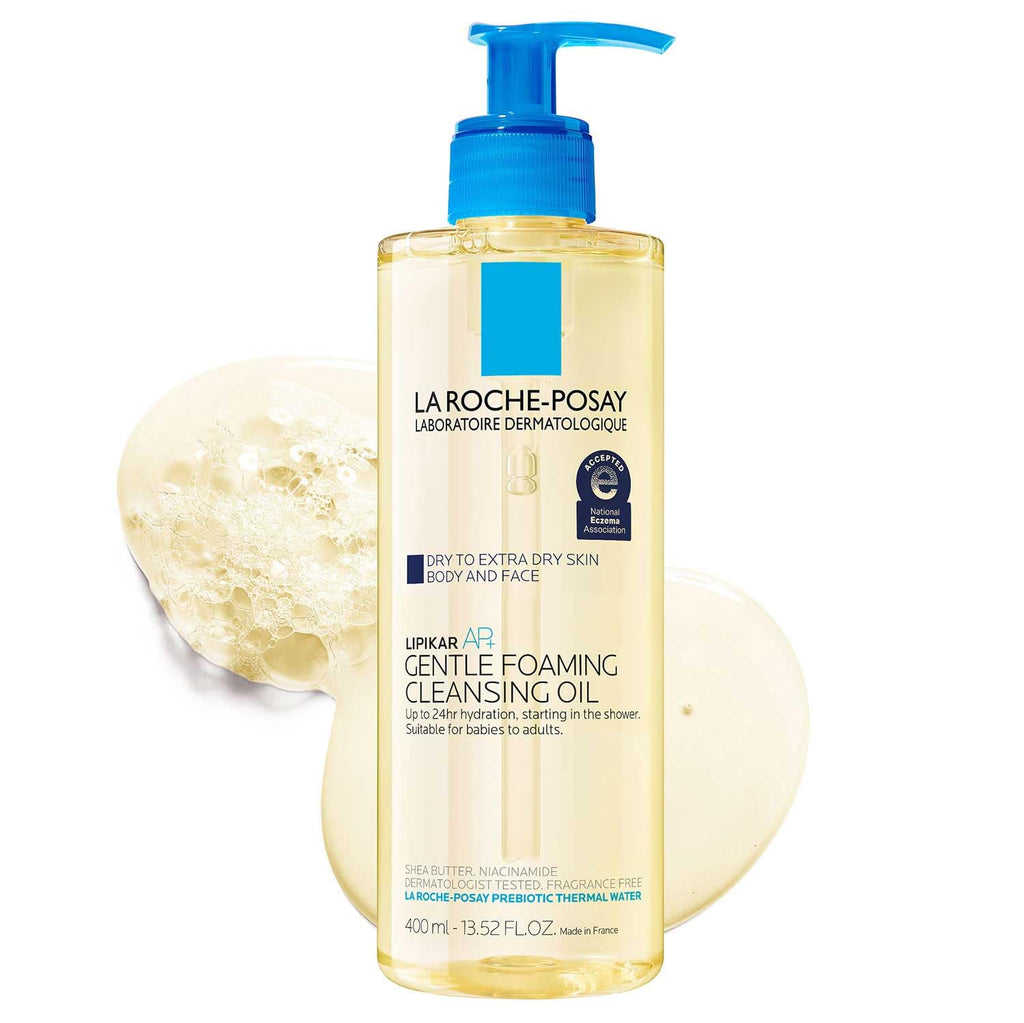 La Roche-Posay Lipikar AP+ Cleansing Oil for Sensitive Skin, Hypoallergenic & Moisturizing, 13.53 fl oz