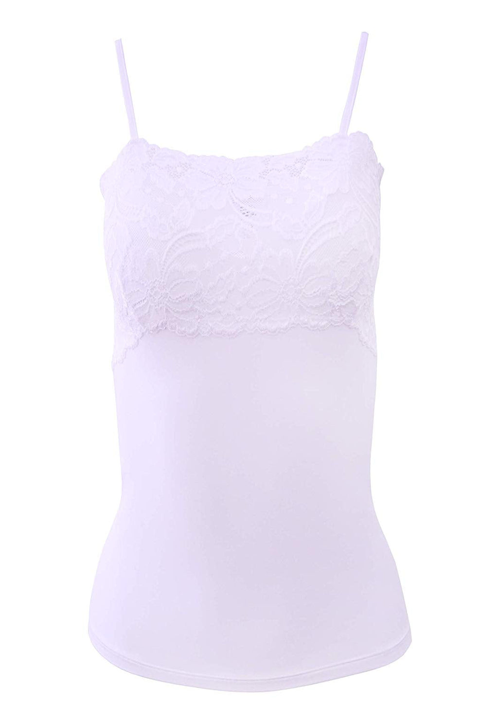 tittimitti EGI Luxury Modal Women's Lace-Trimmed Camisole. Proudly Made in Italy (1135) — detail close-up