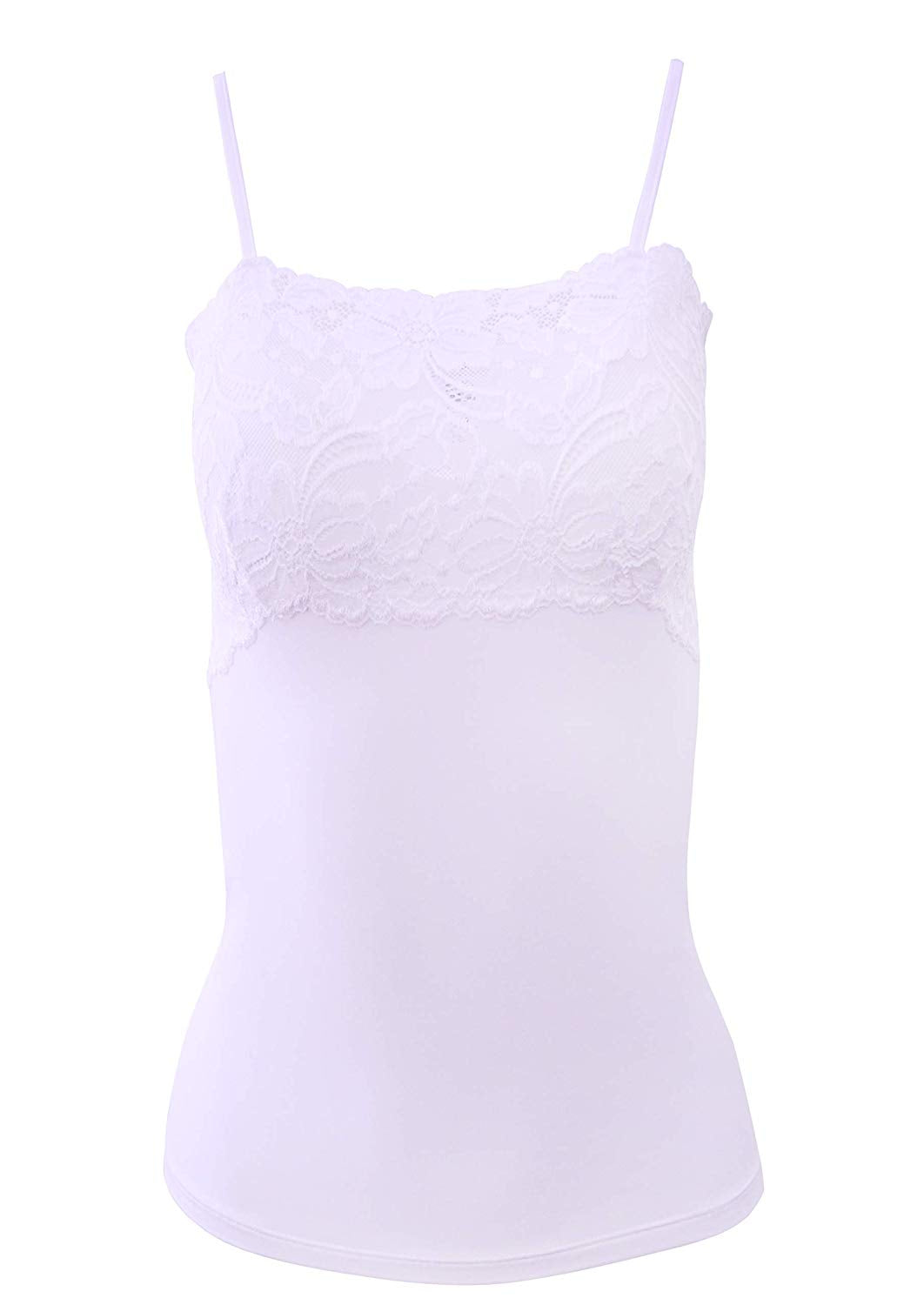 tittimitti EGI Luxury Modal Women's Lace-Trimmed Camisole. Proudly Made in Italy (1135) — detail close-up