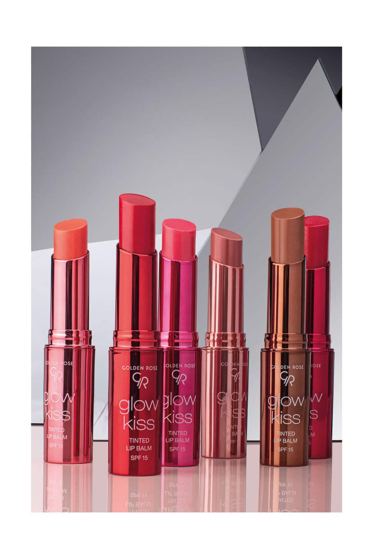 Golden Rose Glow Kiss Tinted Lip Balm - Vegan, SPF 15, Natural Lip Tint for Moisturized Lips