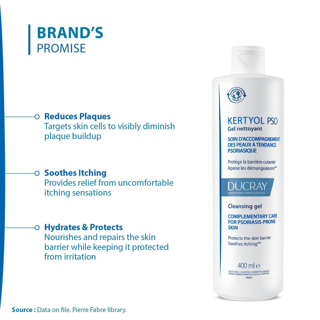 Ducray Kertyol P.S.O Moisturizing Cleaning Gel 400 ml