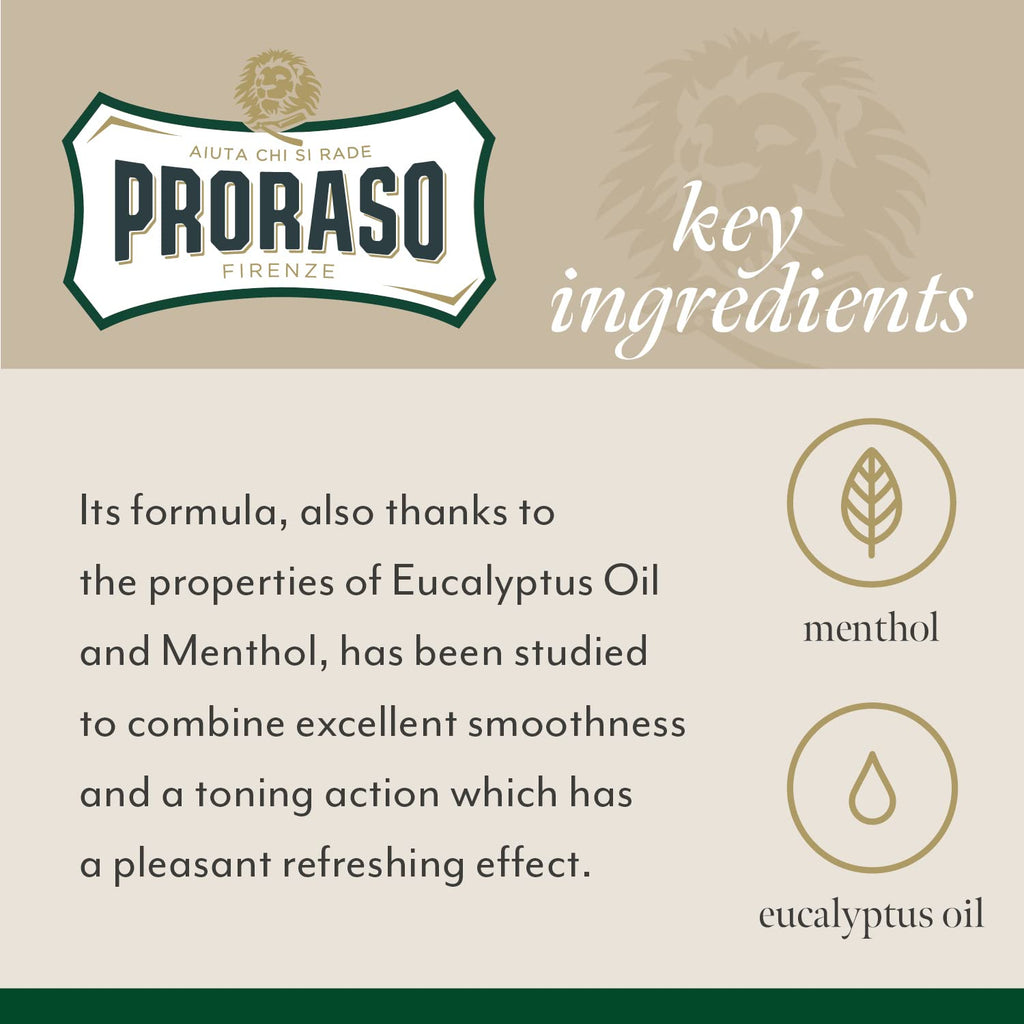 Proraso Shaving Cream - Menthol & Eucalyptus | 5.2 oz
