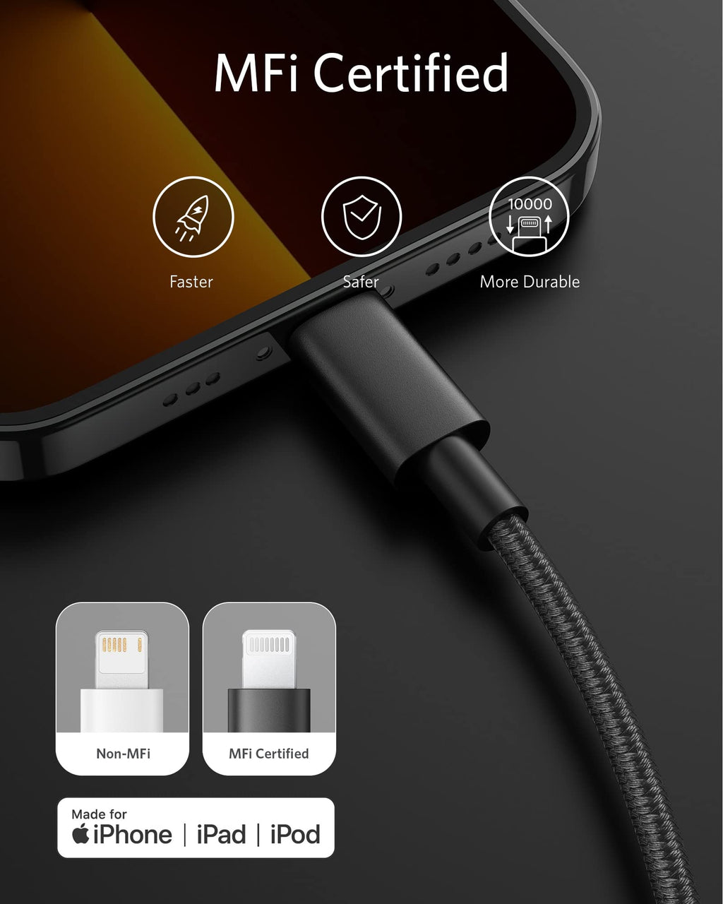 Anker <b>331</b> USB-C to Lightning Cable, view 13