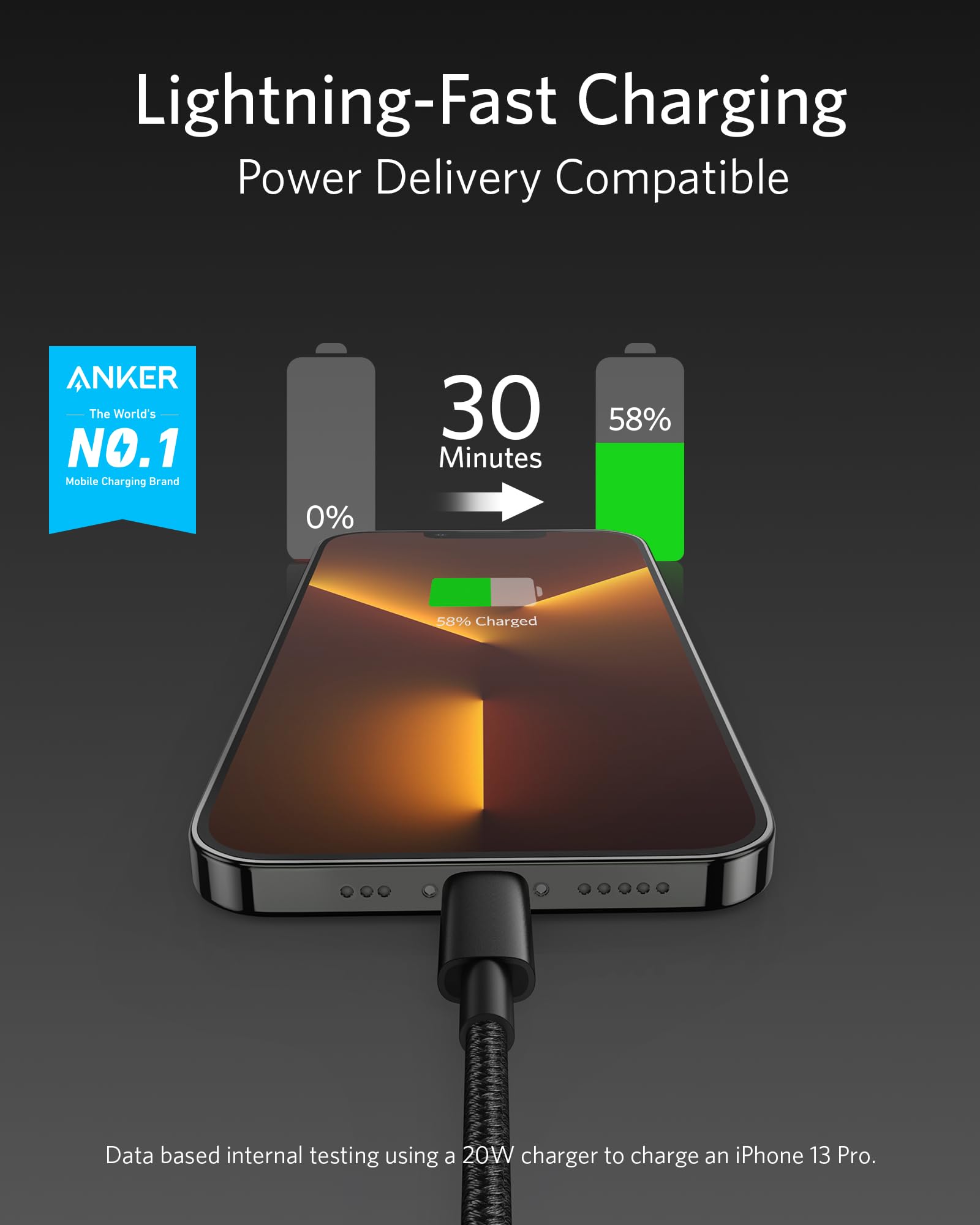 Anker <b>331</b> USB-C to Lightning Cable, view 9