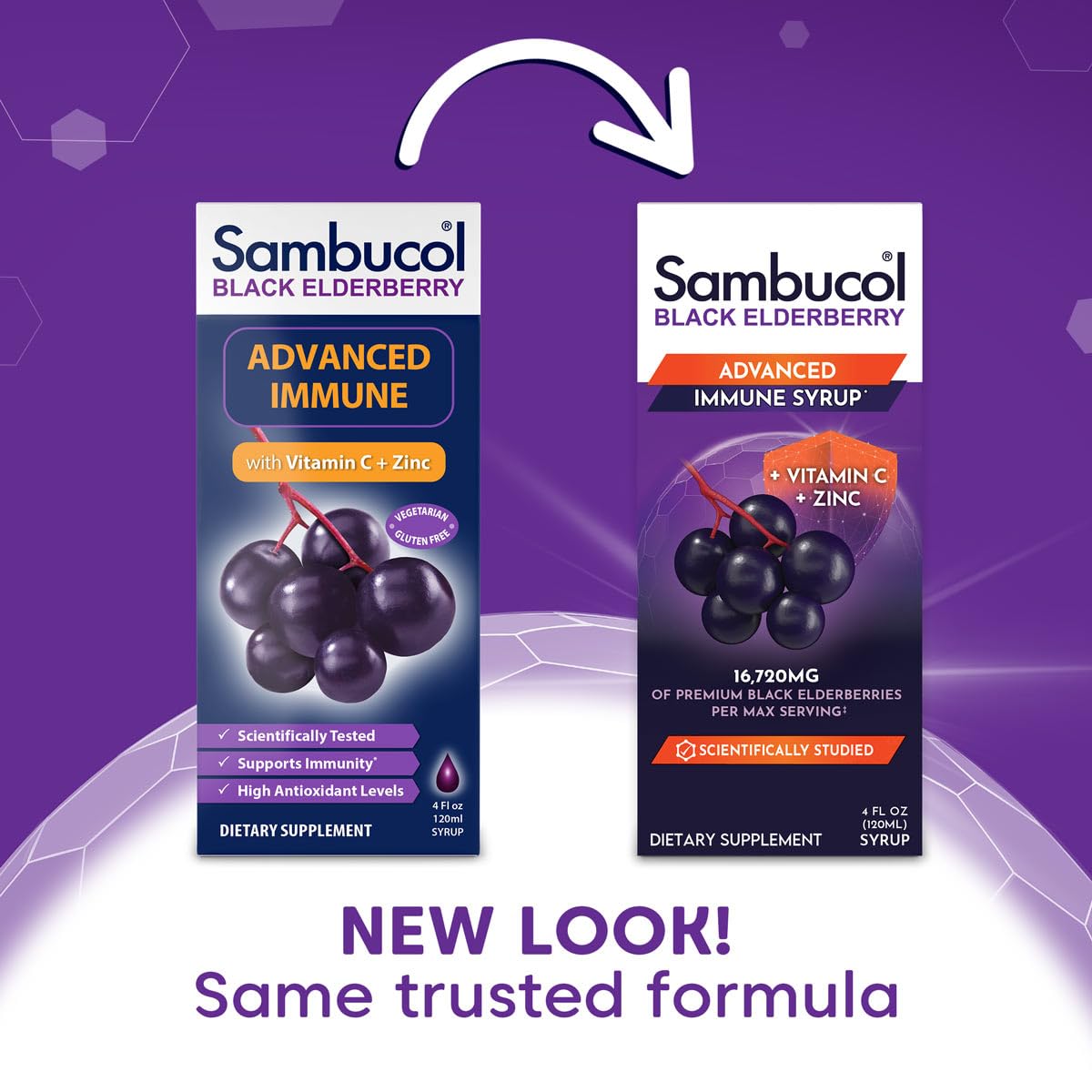 Sambucol Black Elderberry Syrup for Immune System Support - 4.06 fl oz