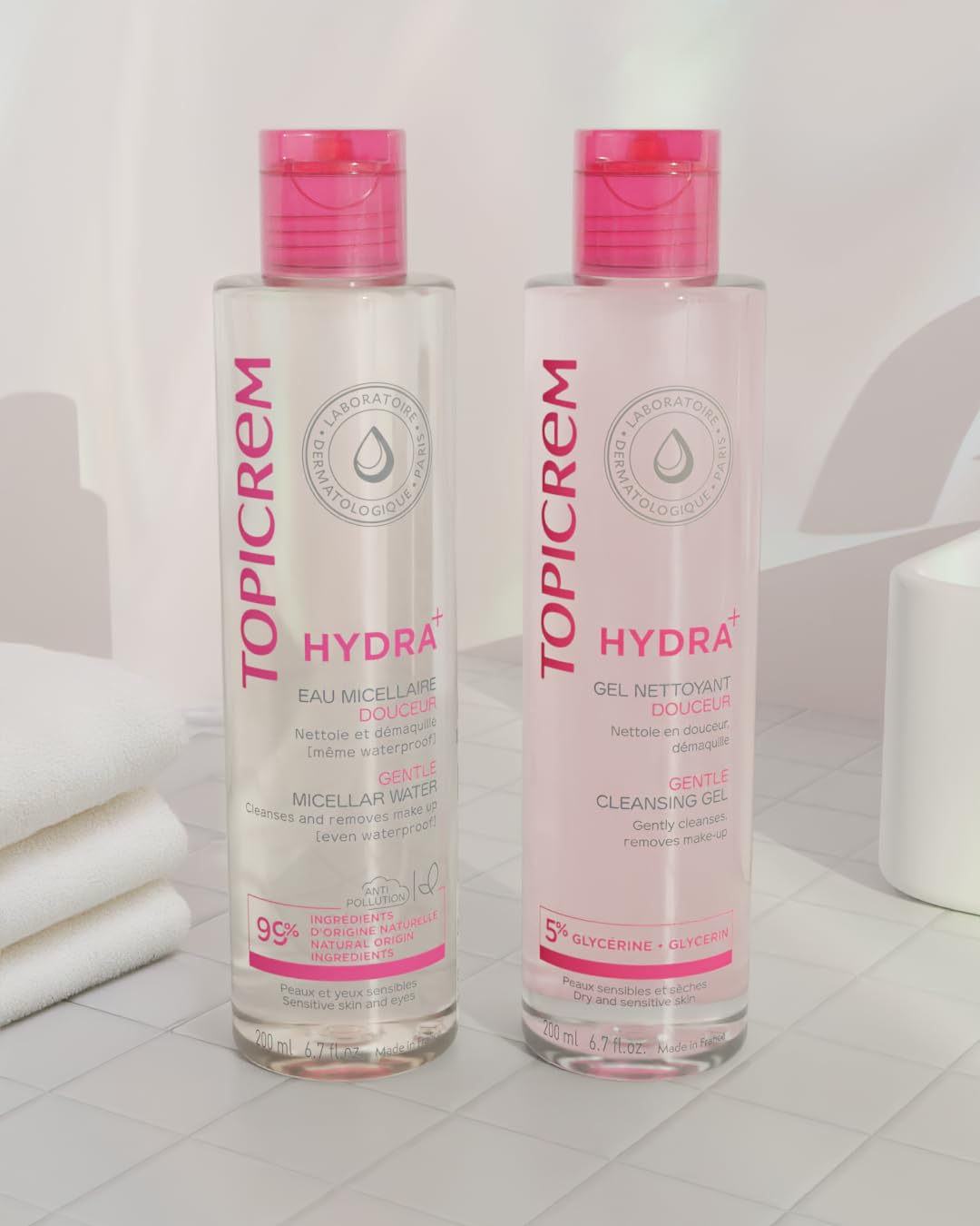 Topicrem Gentle Micellar Water for Face and Eyes - 400ml, Paraben-Free Makeup Remover for Sensitive Skin