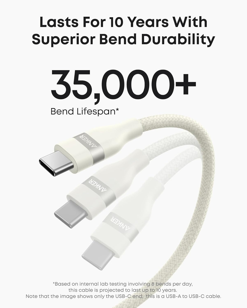 Anker USB-A to USB-C Cable (3 ft / 6 ft, Upcycled-Braided), view 18