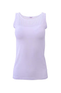 tittimitti EGI Luxury Modal Women's Tulle Tank Top. Proudly Made in Italy. — detail close-up