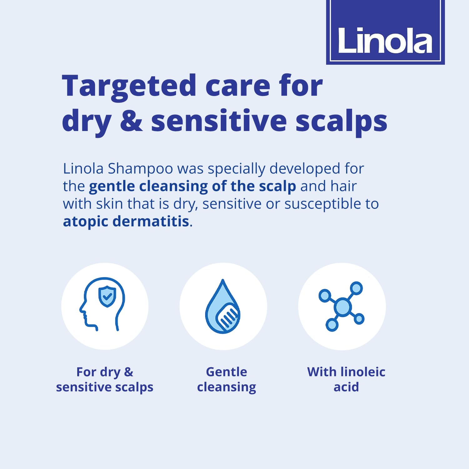 Linola Gentle Shampoo for Sensitive Scalp - 200 ml, Linola Hair Care