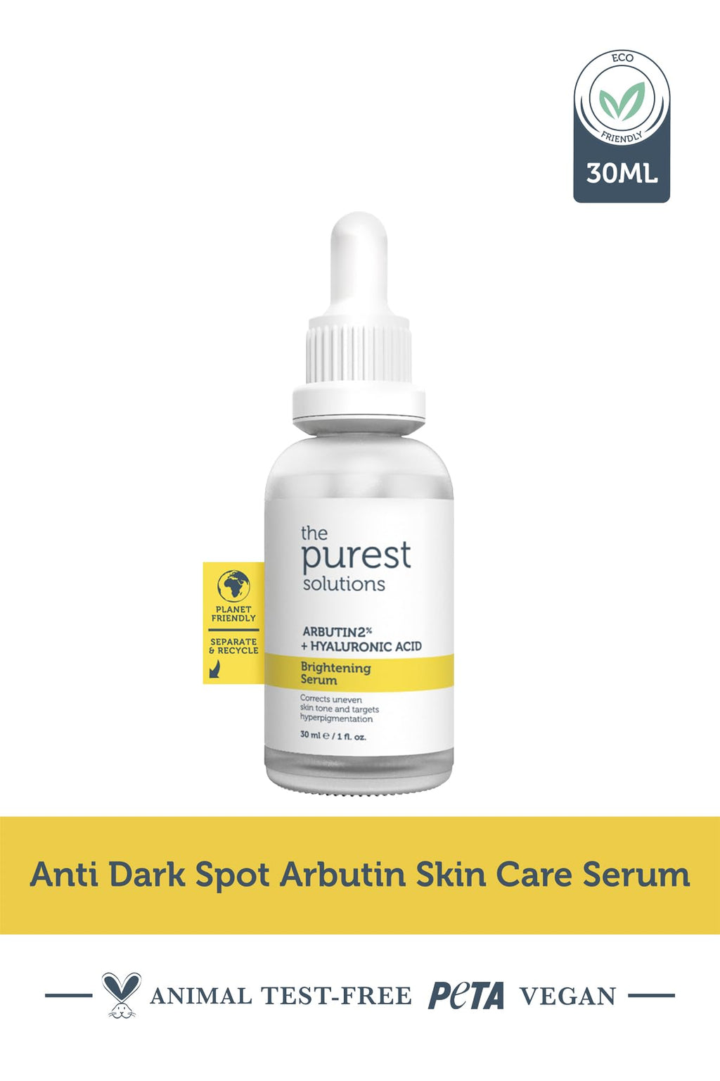 The Purest Solutions Brightening Serum - Arbutin & Hyaluronic Acid | 30ml