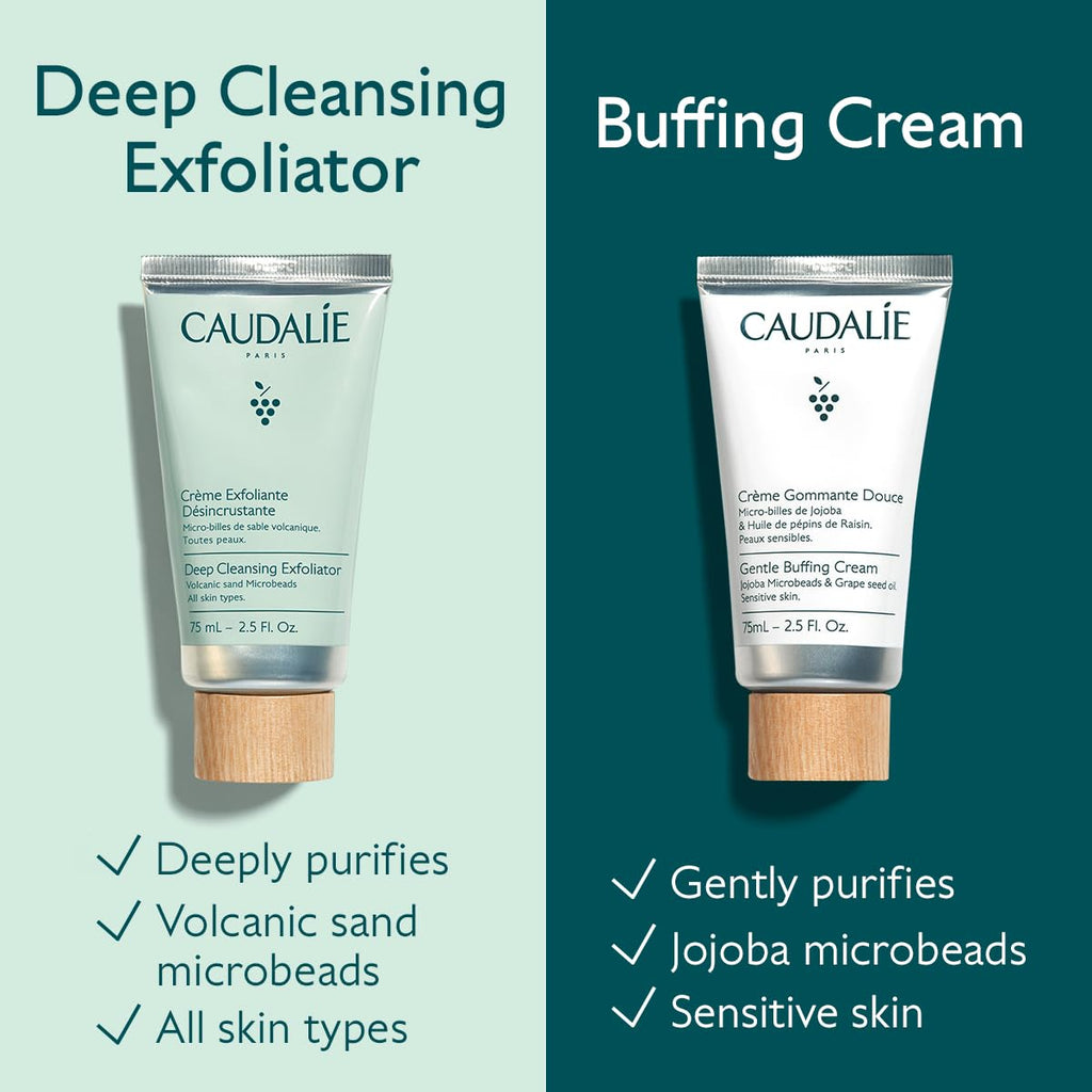 Caudalie Deep Cleansing Exfoliating Cream 75ml - Gentle Exfoliation for Sensitive Skin