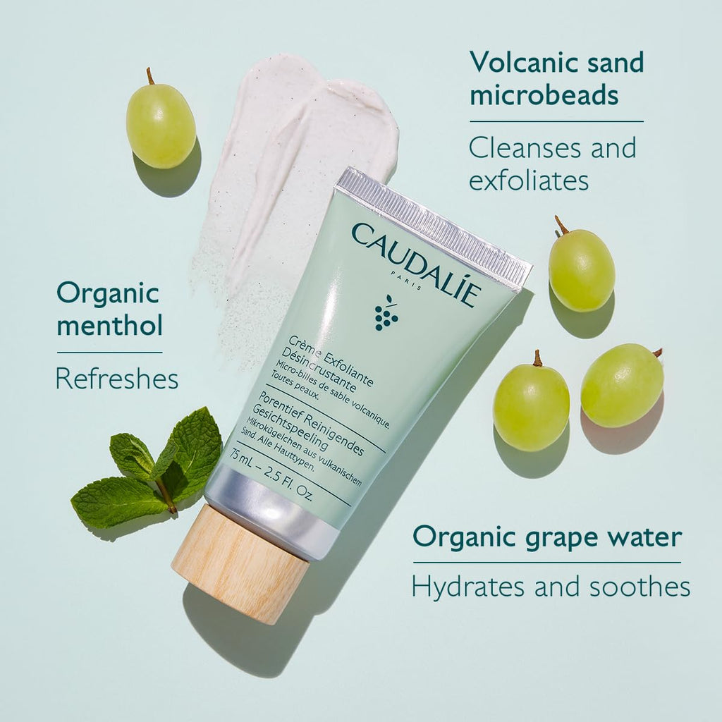 Caudalie Deep Cleansing Exfoliating Cream 75ml - Gentle Exfoliation for Sensitive Skin