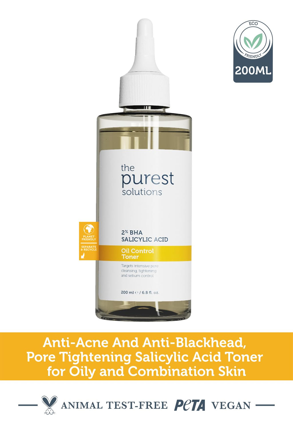 The Purest Solutions Skin Care Set - BHA Exfoliant & Salicylic Acid Toner for Oil Control