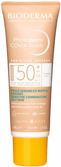 Bioderma Mineral Sunscreen with Coverage SPF50+ Light 40g - Tinted Non-Comedogenic Matte Finish Sun Protection