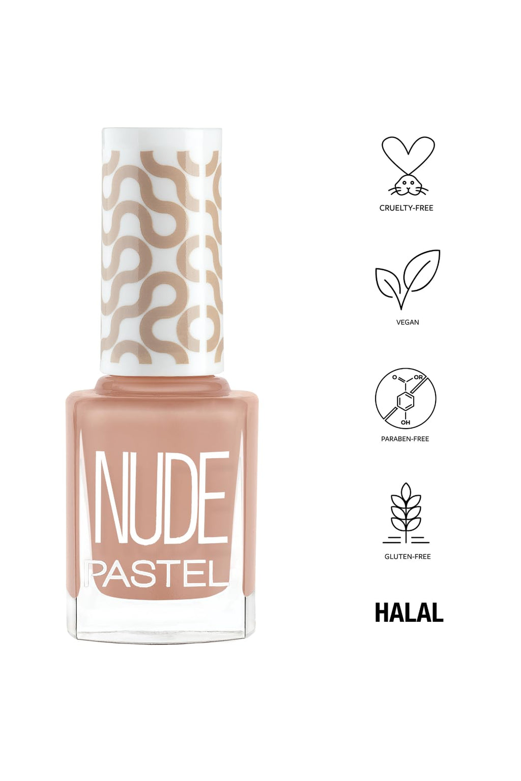 Pastel - Vegan Cruelty Free Nail Polish, Nude Color, Chemical-Free, 0.44 fl oz