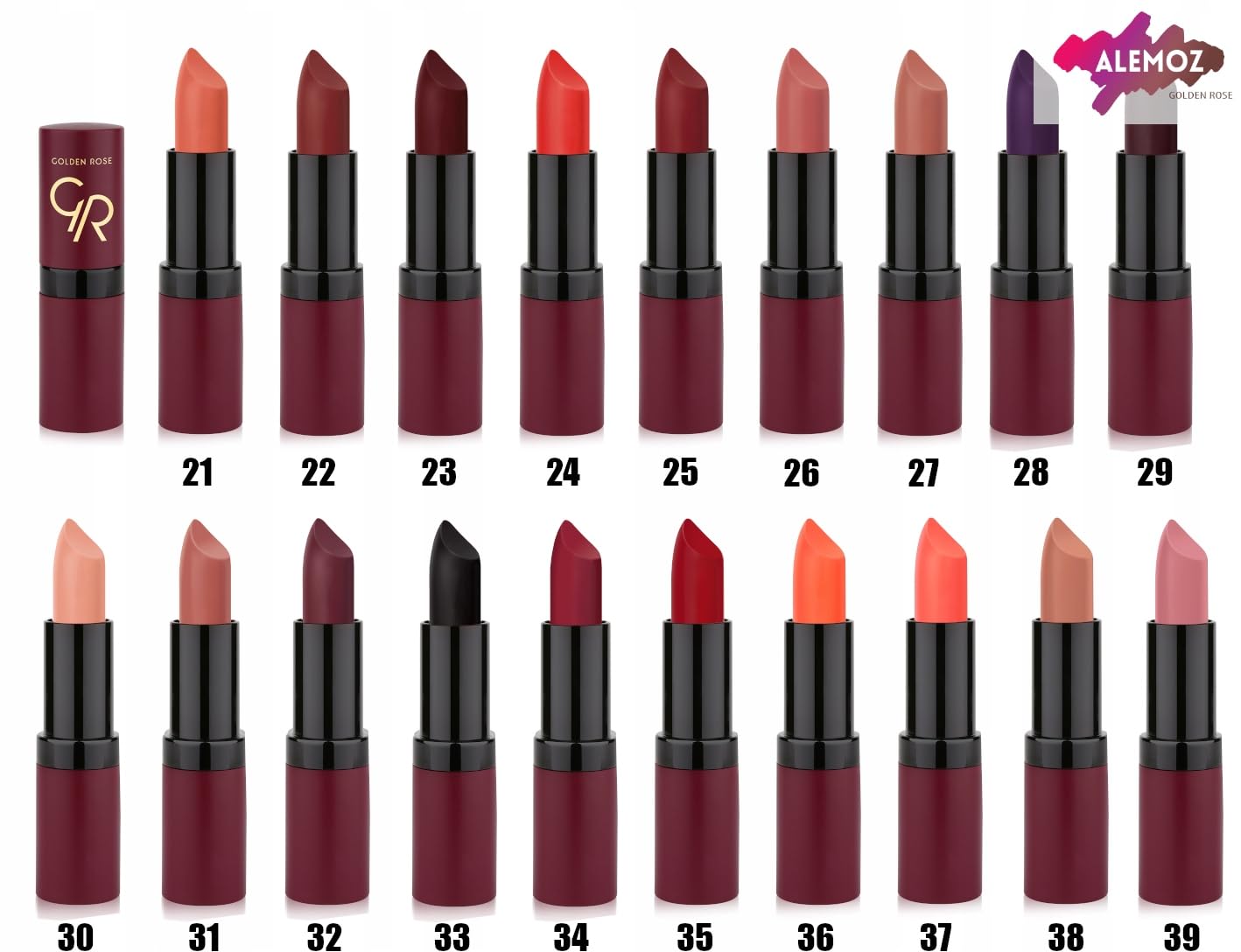 Golden Rose Velvet Matte Lipstick No:20 - Soft & Long-Lasting | Premium