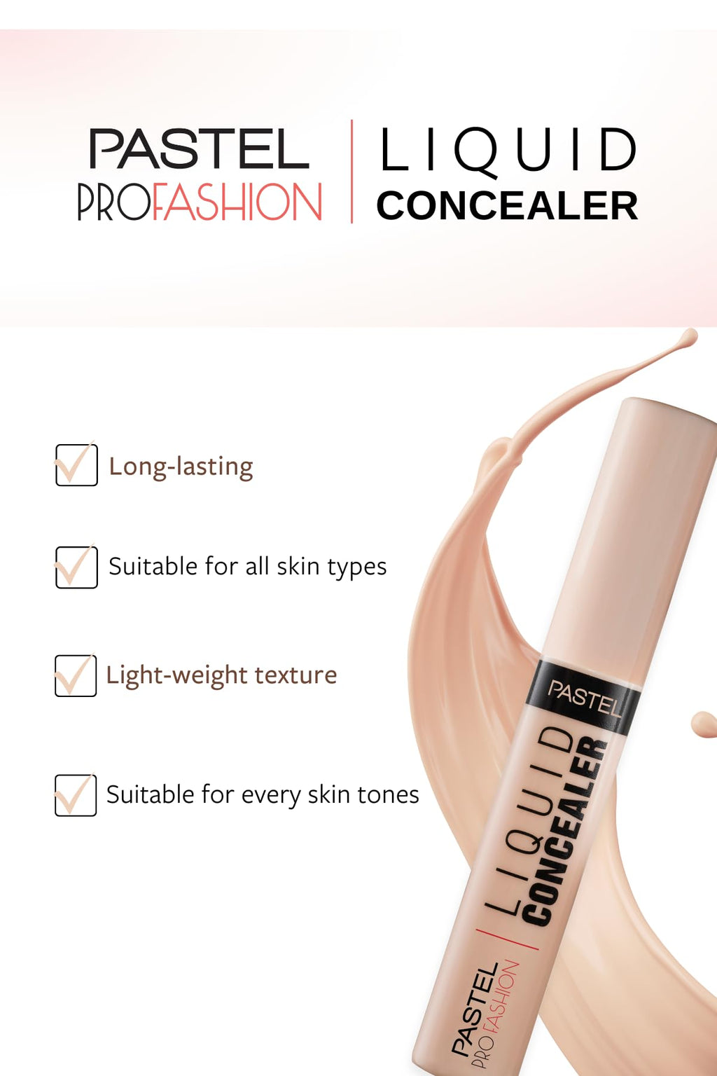 Pastel Profashion Liquid Concealer 103 Peach - Matte Finish, 7ml